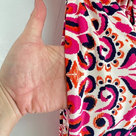 Eliza J Size 4 Floral Print Belt Fit & Flare Dress - Picture 6 of 7